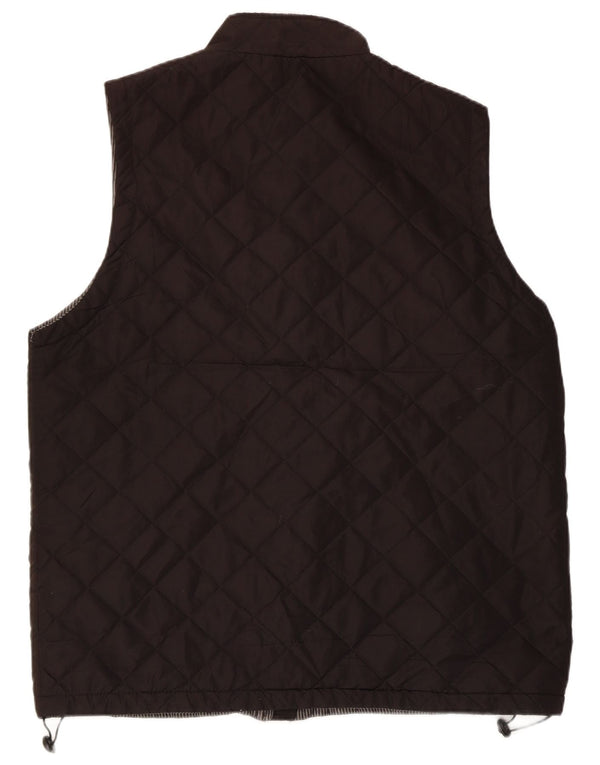 Pierre Cardin Mens Quilted Gilet UK 44 2XL Brown Polyester