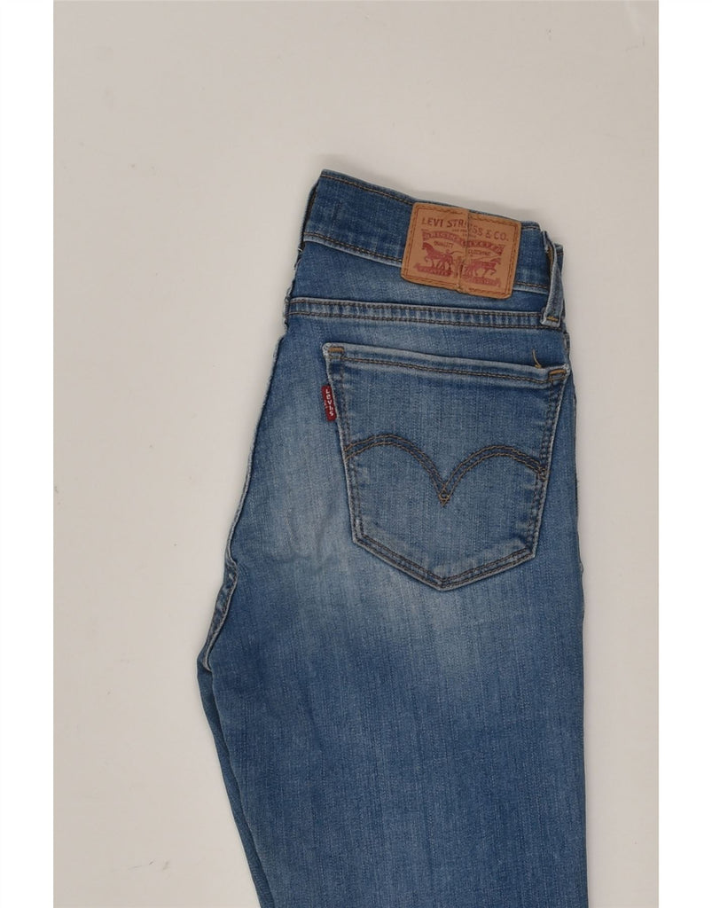 LEVI'S Womens 710 Super Skinny Jeans W25 L32 Blue Cotton | Vintage Levi's | Thrift | Second-Hand Levi's | Used Clothing | Messina Hembry 