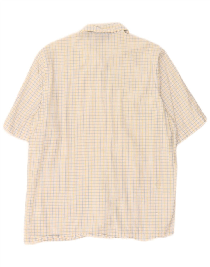 Timberland Mens Short Sleeve Shirt Medium White Check Cotton