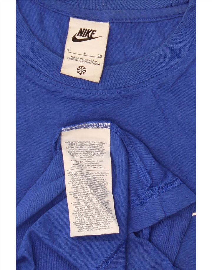Nike Mens Graphic T-Shirt Top Small Blue Colourblock Cotton