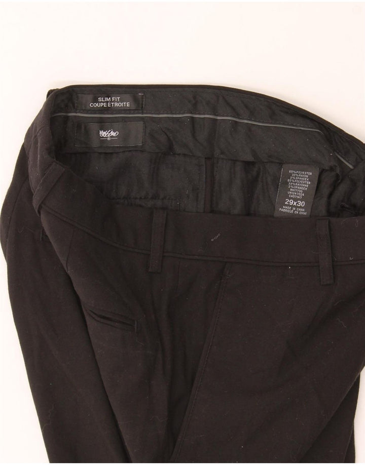 MOSSIMO Mens Slim Fit Chino Trousers W29 L30 Black Polyester Vintage Mossimo and Second-Hand Mossimo from Messina Hembry 