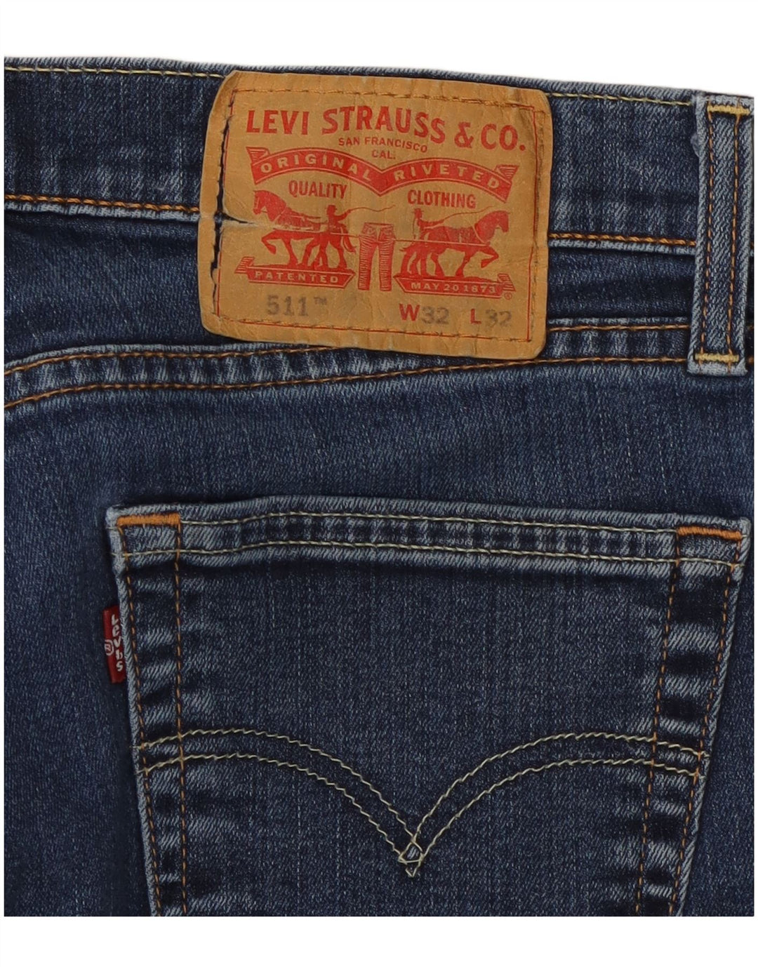 LEVI'S Mens 511 Slim Jeans W32 L29 Blue Cotton