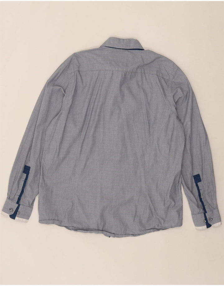 LE SHARK Mens Shirt XL Grey Cotton Vintage Le Shark and Second-Hand Le Shark from Messina Hembry 