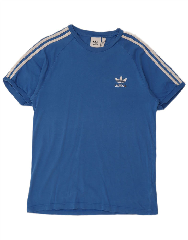 Adidas Mens T-Shirt Top Medium Blue Cotton