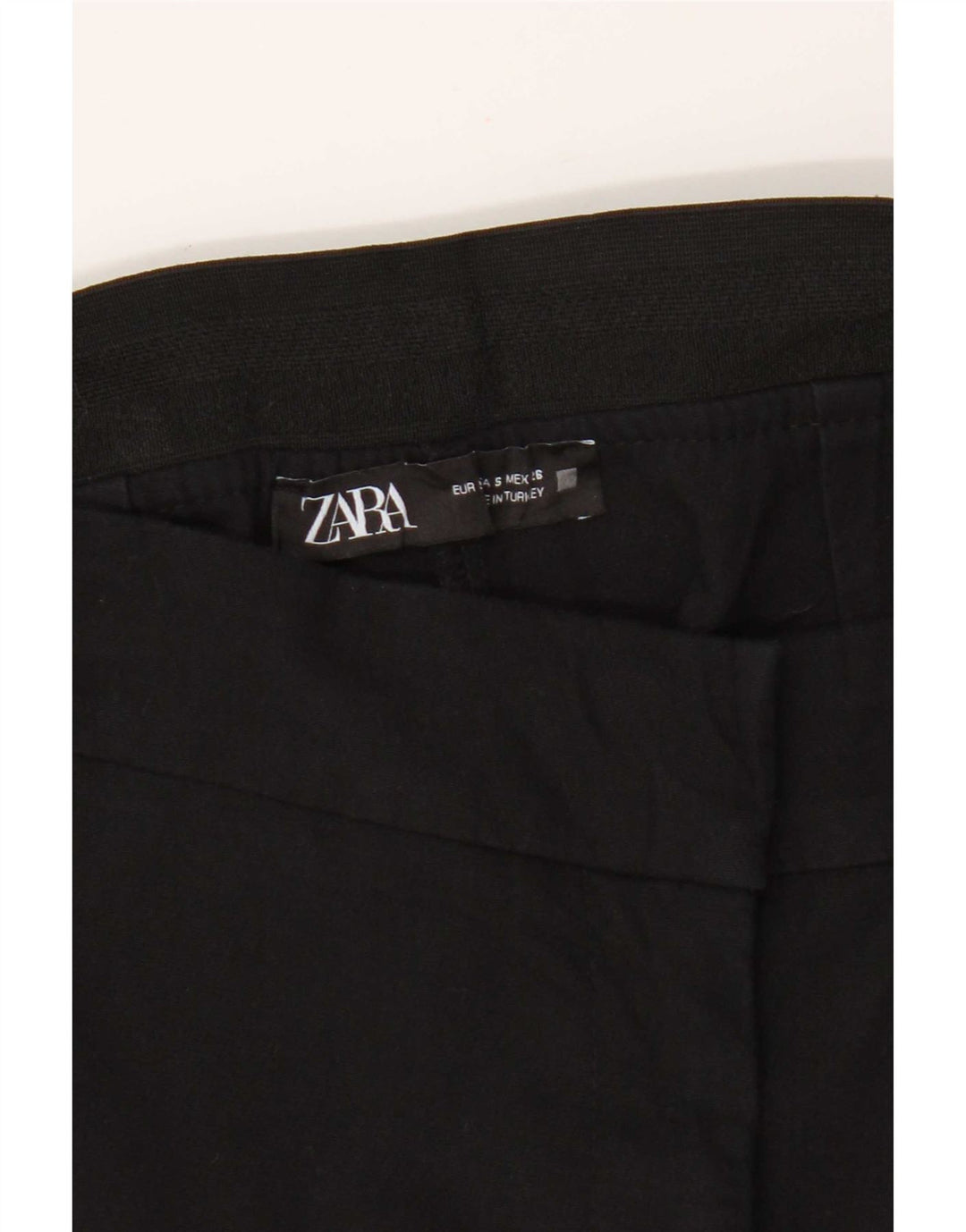 Zara Womens Slim Chino Trousers Small W26 L27 Black