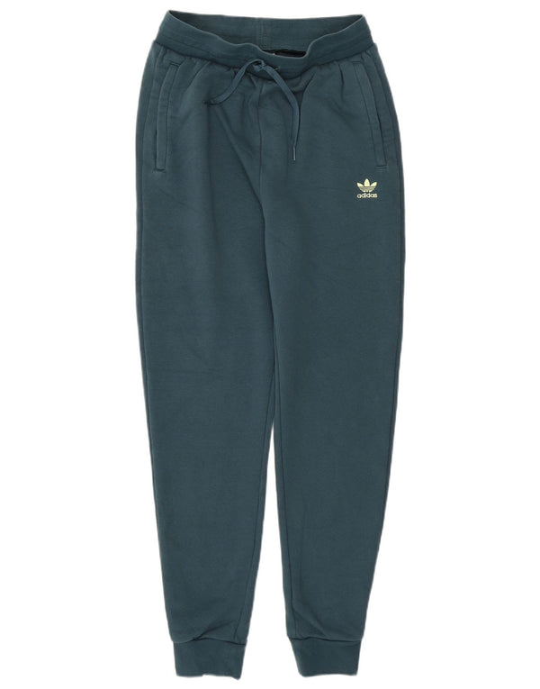 ADIDAS Womens Tracksuit Trousers Joggers UK 6 XS  Green