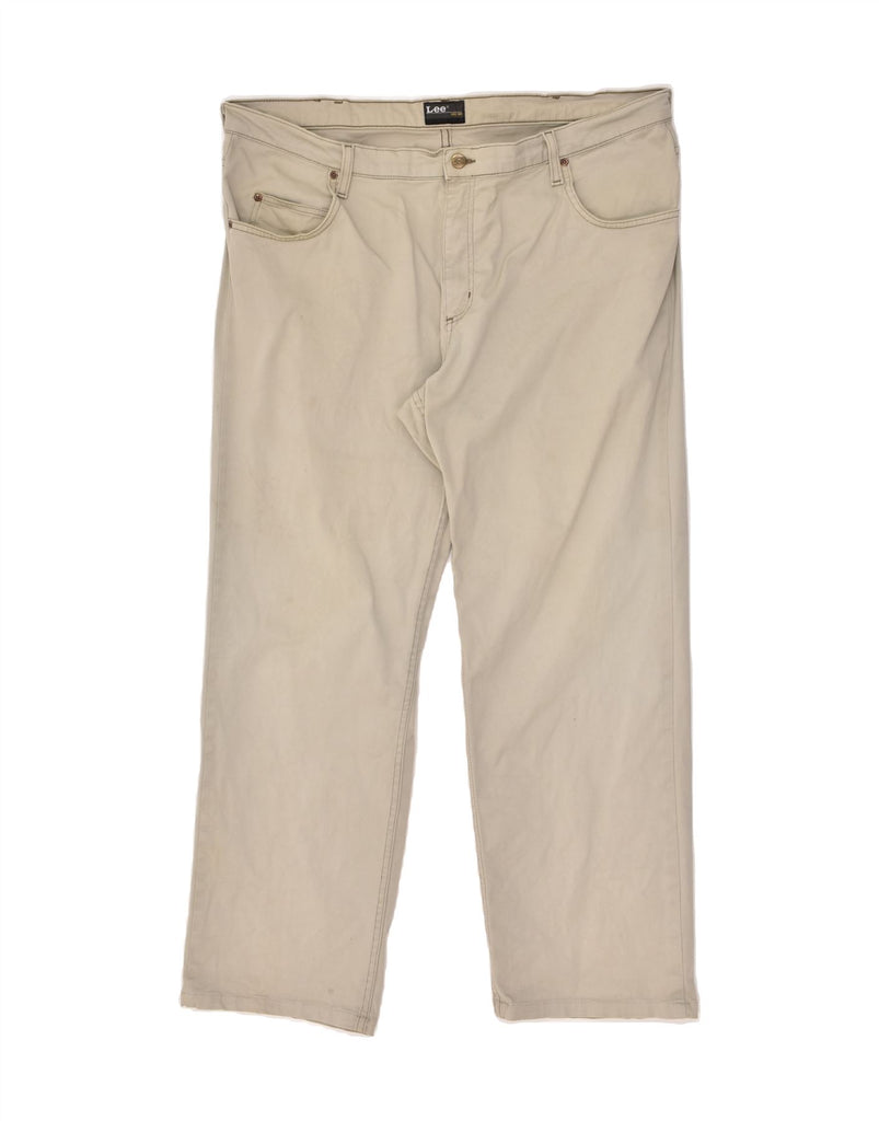 LEE Mens Straight Casual Trousers W42 L30 Beige | Vintage Lee | Thrift | Second-Hand Lee | Used Clothing | Messina Hembry 