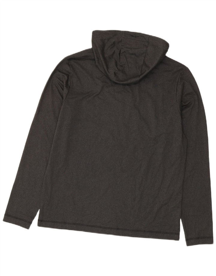 Adidas Mens Hooded Top Long Sleeve Medium Grey Polyester