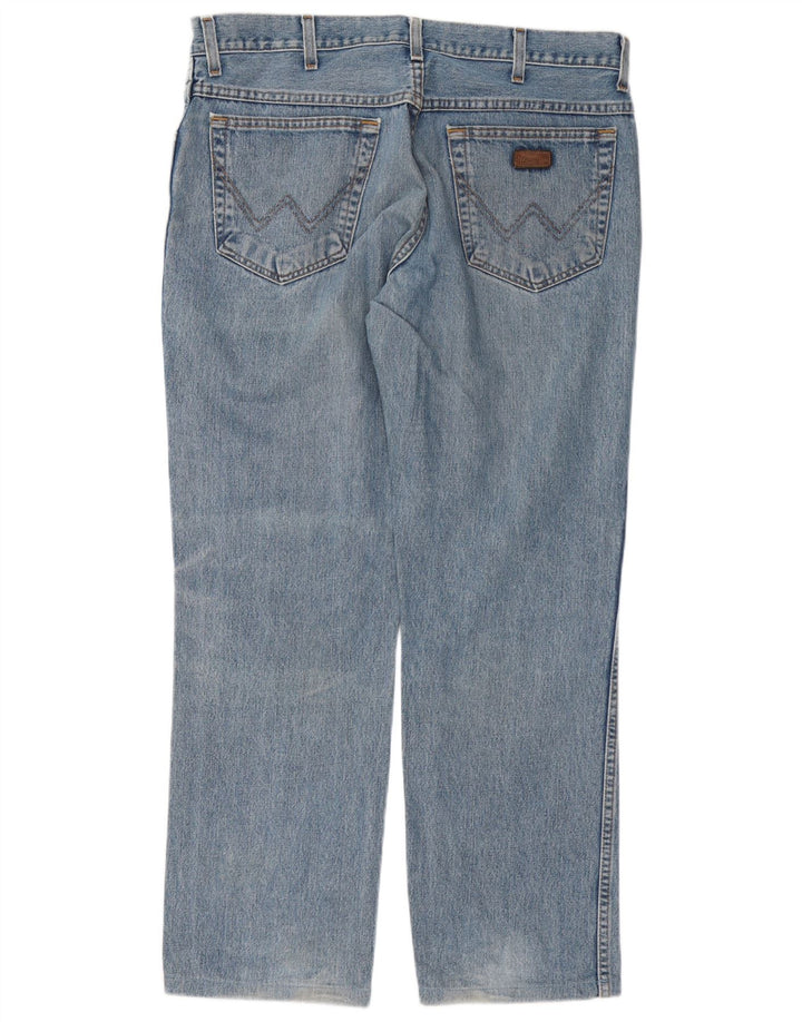 Wrangler Mens Texas Straight Jeans W35 L29 Blue Cotton