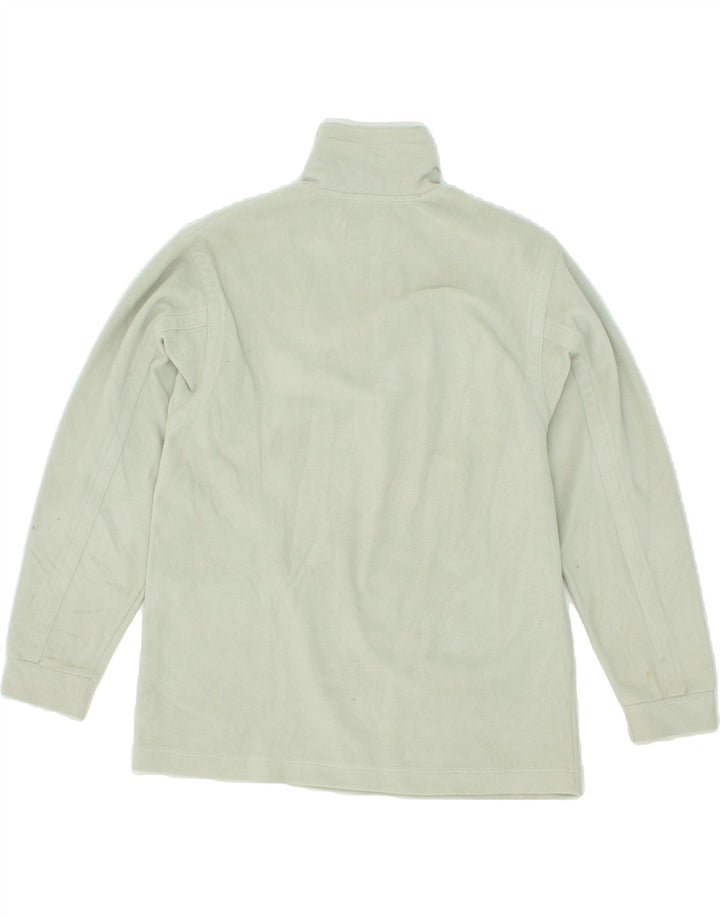 DIADORA Womens Zip Neck Fleece Jumper UK 14 Medium Green Polyester Vintage Diadora and Second-Hand Diadora from Messina Hembry 