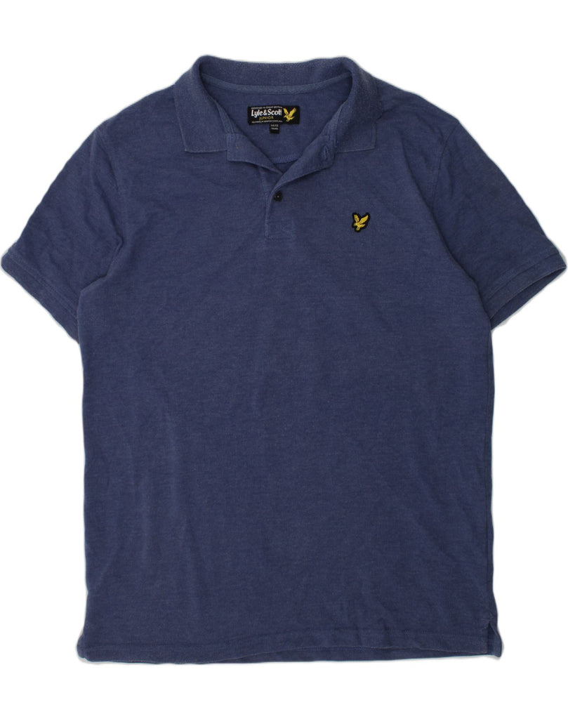 LYLE & SCOTT Boys Polo Shirt 14-15 Years Navy Blue Cotton | Vintage Lyle & Scott | Thrift | Second-Hand Lyle & Scott | Used Clothing | Messina Hembry 