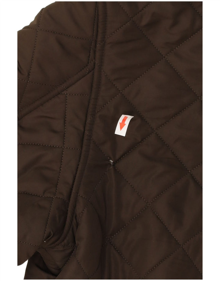 Barbour Mens Quilted Jacket UK 40 Large Brown Polyester