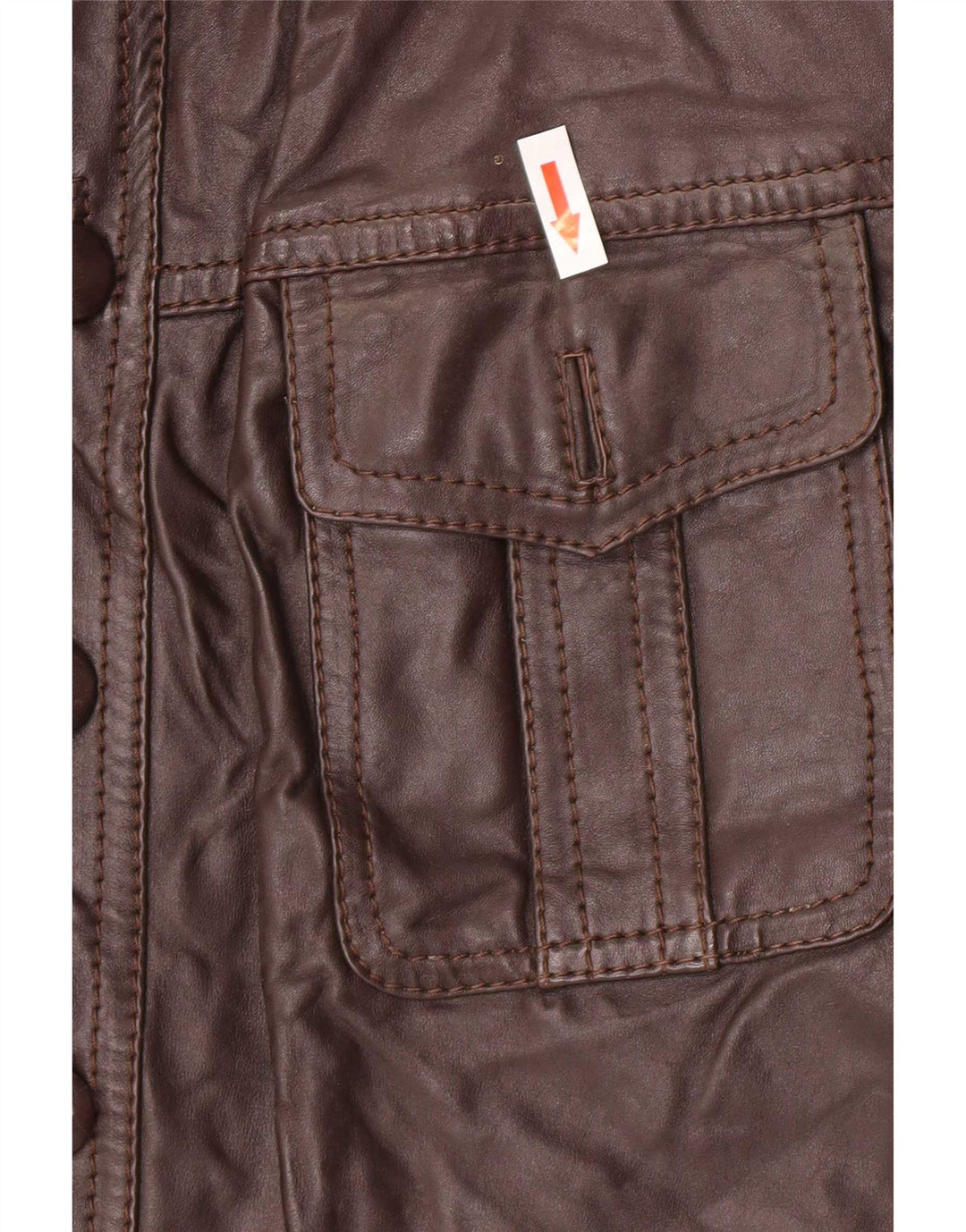 Vintage Mens Leather Jacket UK 36 Small Brown