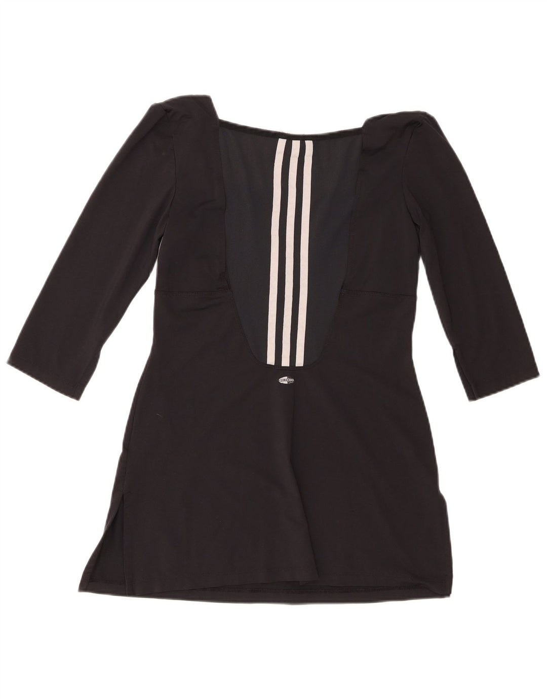 Adidas Womens Climacool Top 3/4 Sleeve UK 10 Small Black Nylon