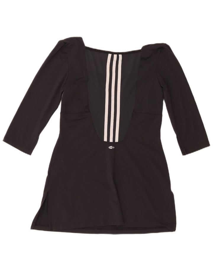 Adidas Womens Climacool Top 3/4 Sleeve UK 10 Small Black Nylon