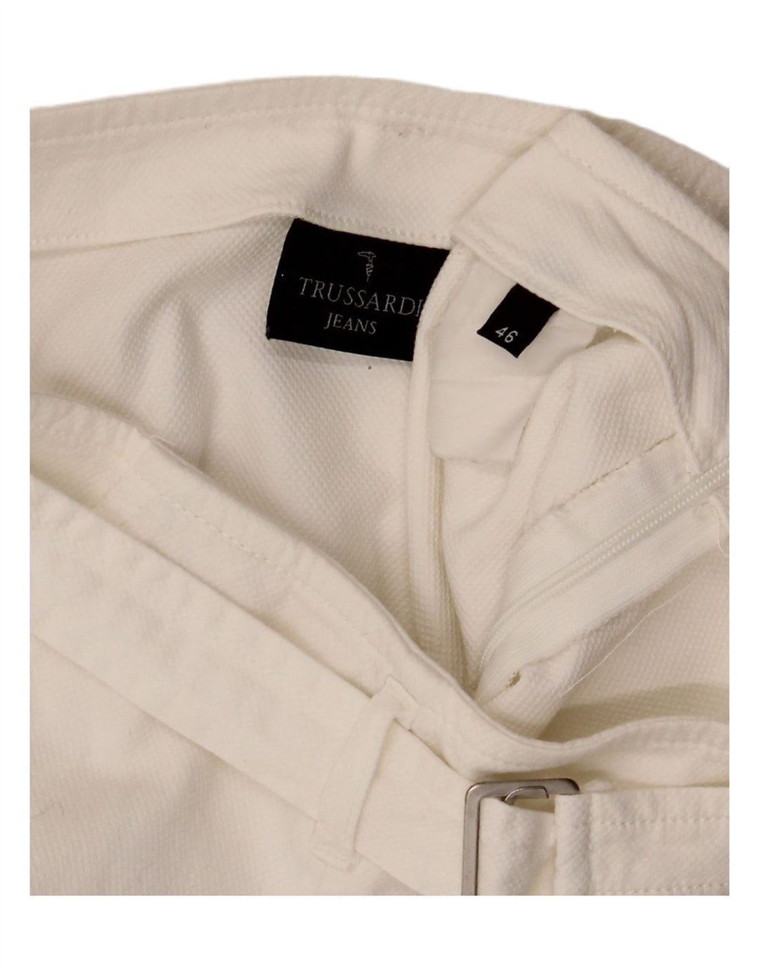 TRUSSARDI Womens Straight Skirt IT 46 Large W34  White