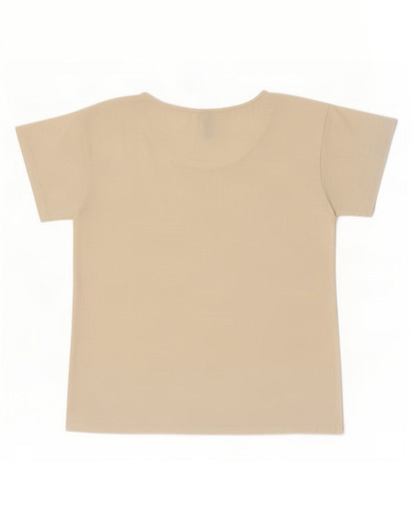 Woolrich Womens T-Shirt Top UK 12 Medium Off White Cotton