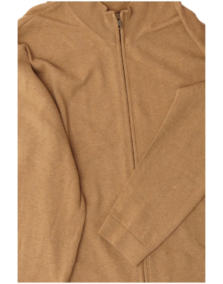 TIMBERLAND Mens Cardigan Sweater XL Beige Cotton