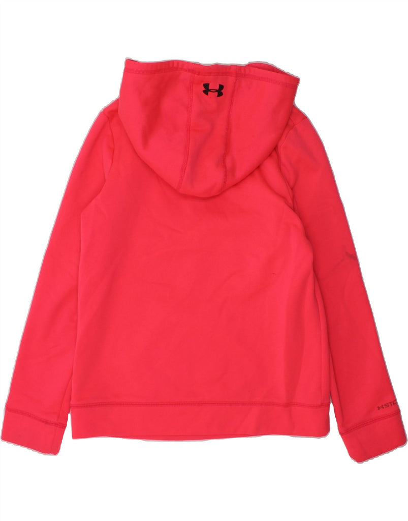 UNDER ARMOUR Girls Cold Gear Graphic Hoodie Jumper 9-10 Years Medium Pink | Vintage Under Armour | Thrift | Second-Hand Under Armour | Used Clothing | Messina Hembry 