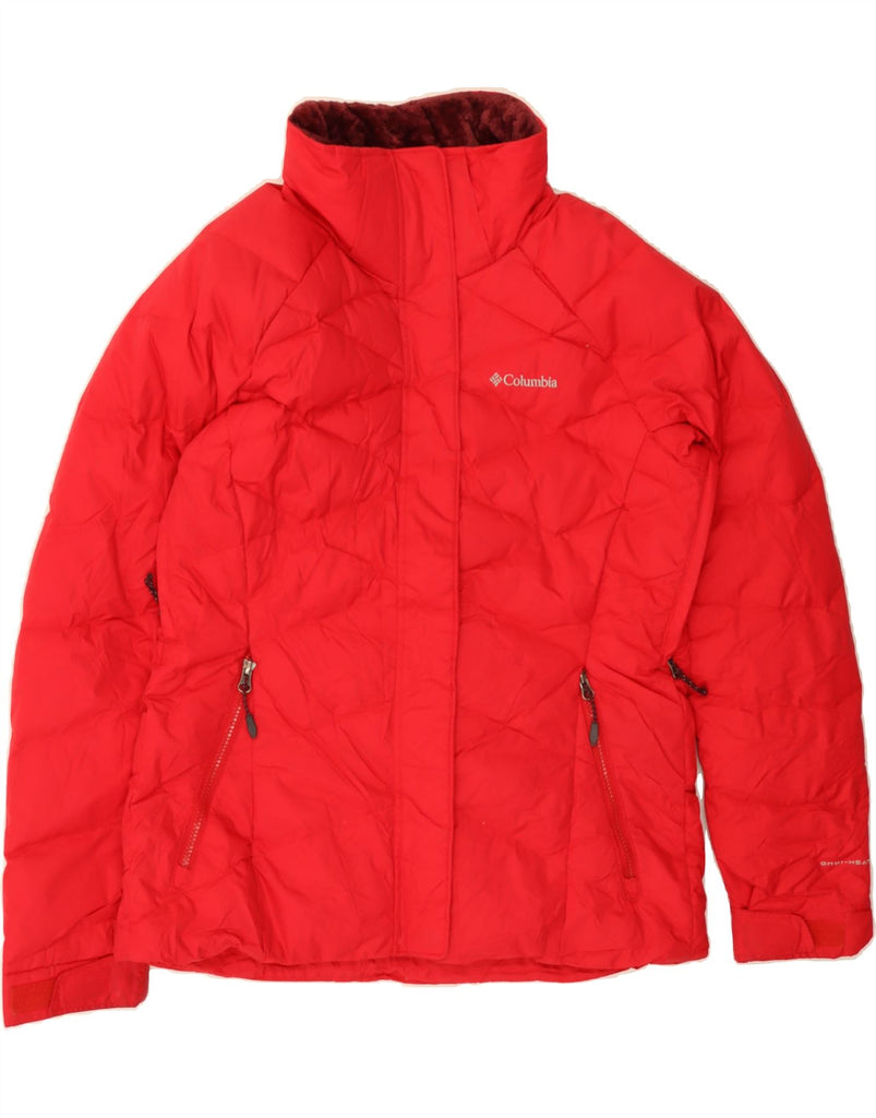 COLUMBIA Womens Omni-Heat Padded Jacket UK 16 Large Red Nylon Vintage Columbia and Second-Hand Columbia from Messina Hembry 