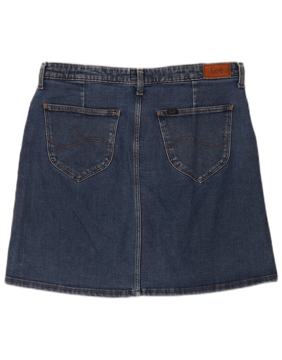 LEE Womens Denim Skirt W31 Medium Blue Cotton
