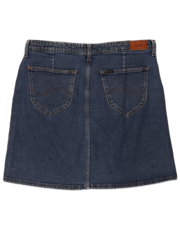 LEE Womens Denim Skirt W31 Medium Blue Cotton