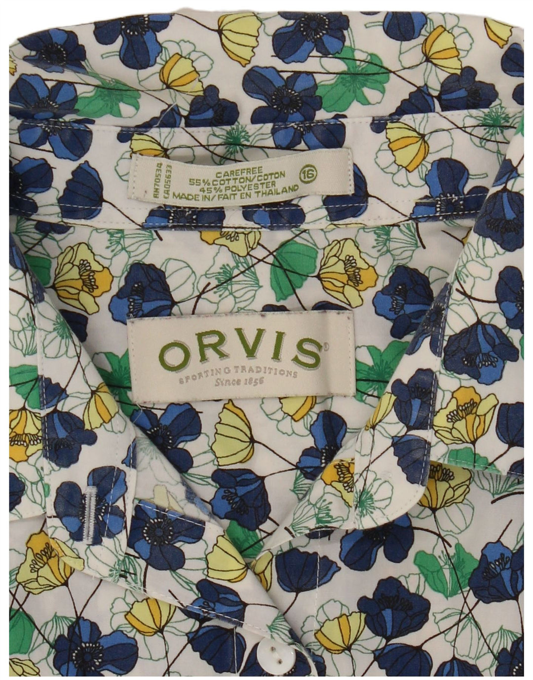 Orvis Womens Shirt UK 16 Large Multicoloured Floral Cotton
