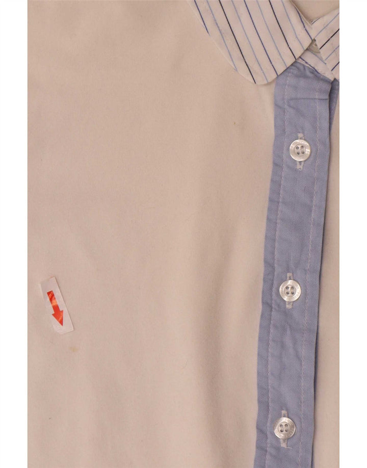 Fred Perry Boys Shirt 15-16 Years White Striped Cotton