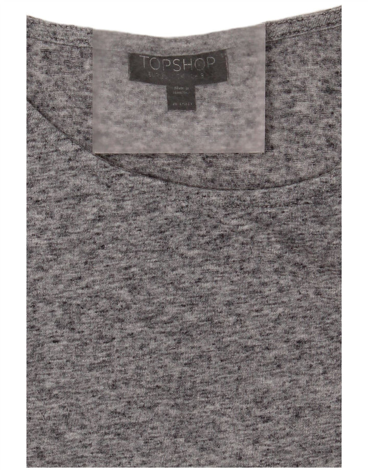 Topshop Womens A-Line Dress UK 8 Small Grey Flecked