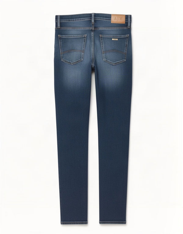 Armani Exchange Mens Super Skinny Jeans W33 L32 Blue Cotton