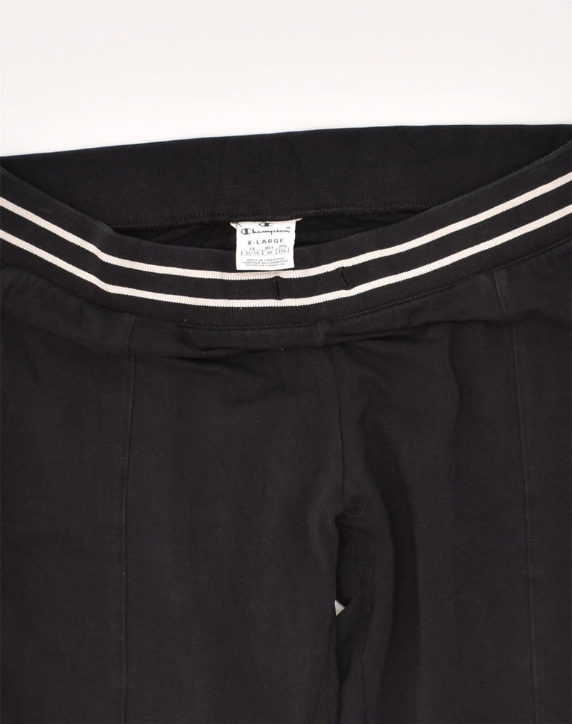 CHAMPION Womens Tracksuit Trousers UK 18 XL Black Cotton | Vintage Champion | Thrift | Second-Hand Champion | Used Clothing | Messina Hembry 