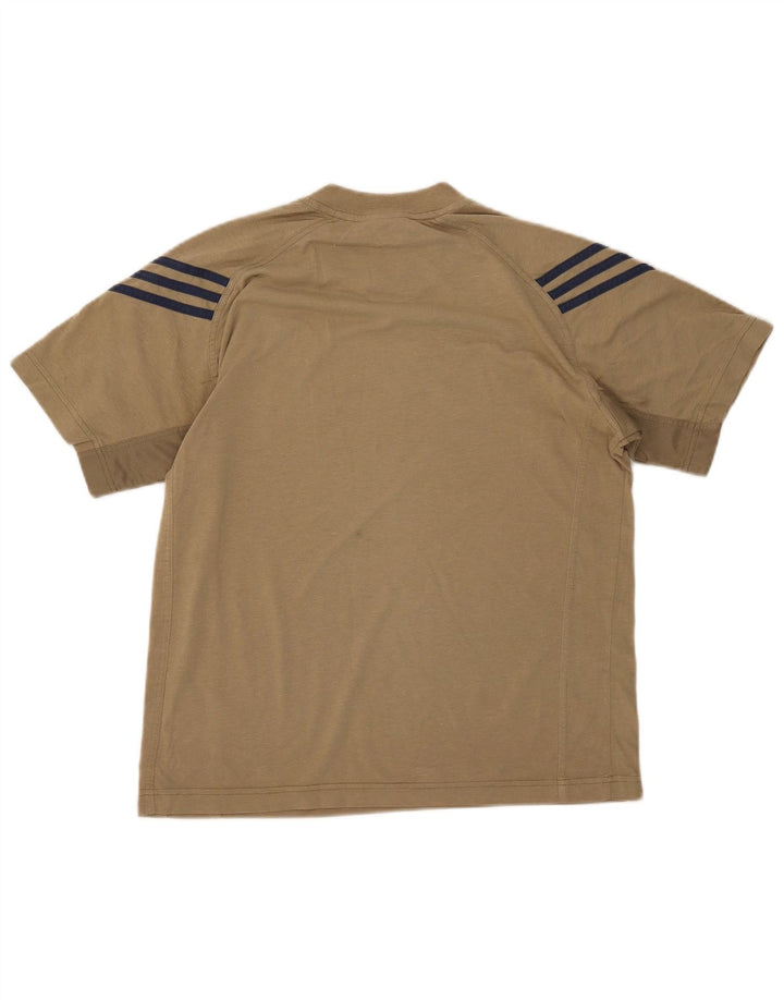 Adidas Mens T-Shirt Top Medium Khaki Cotton