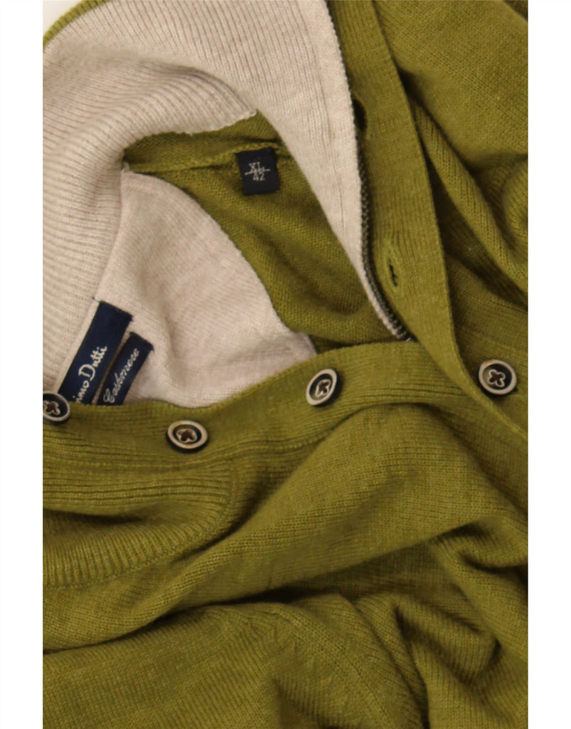 MASSIMO DUTTI Mens Zip Neck Jumper Sweater XL Green Cotton Vintage Massimo Dutti and Second-Hand Massimo Dutti from Messina Hembry 