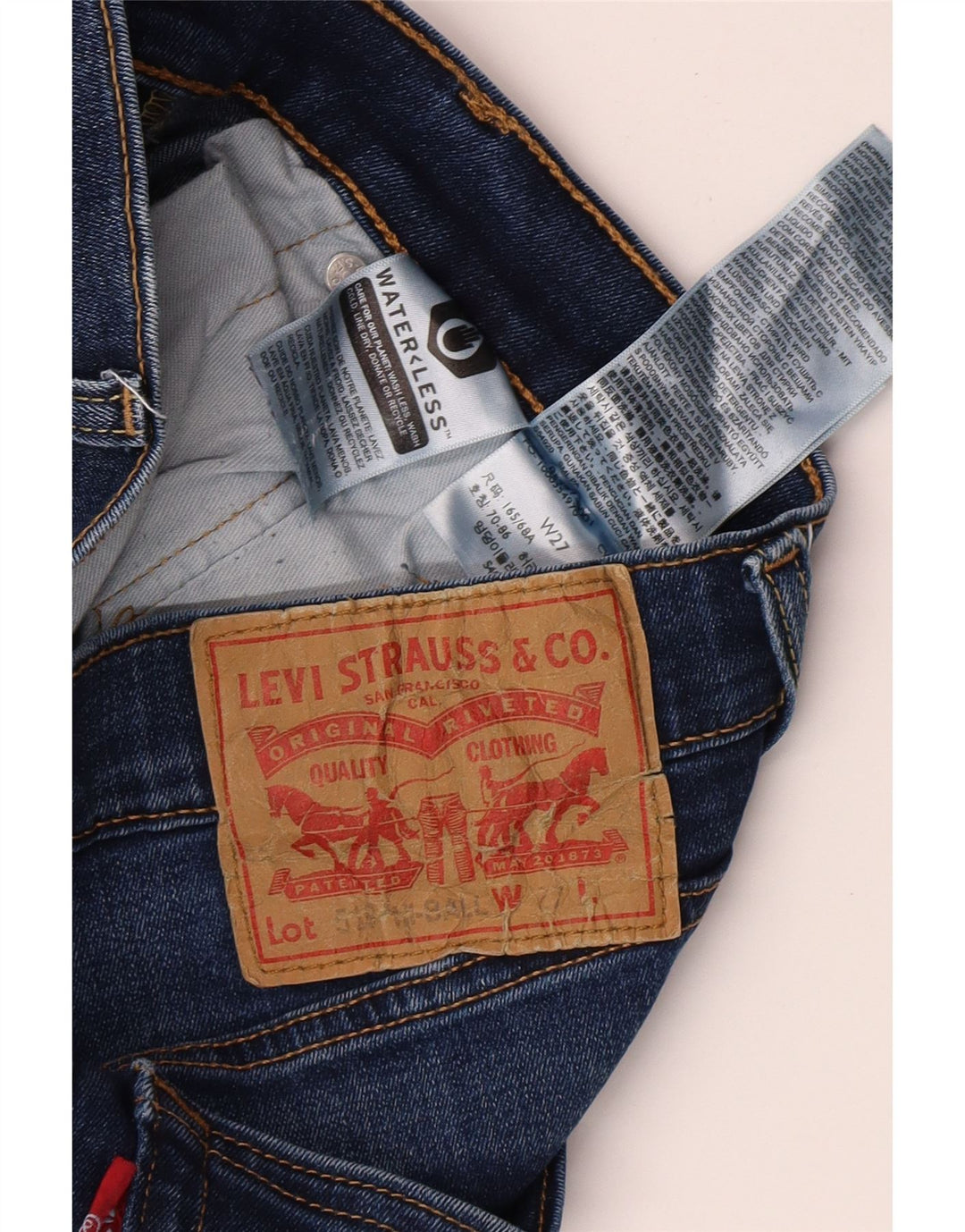 LEVI'S Womens Slim Jeans W27 L25 Blue Cotton