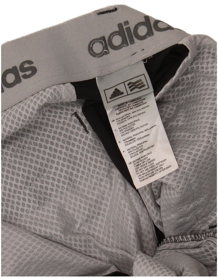 ADIDAS Mens Straight Chino Trousers W40 L32 Black Polyester