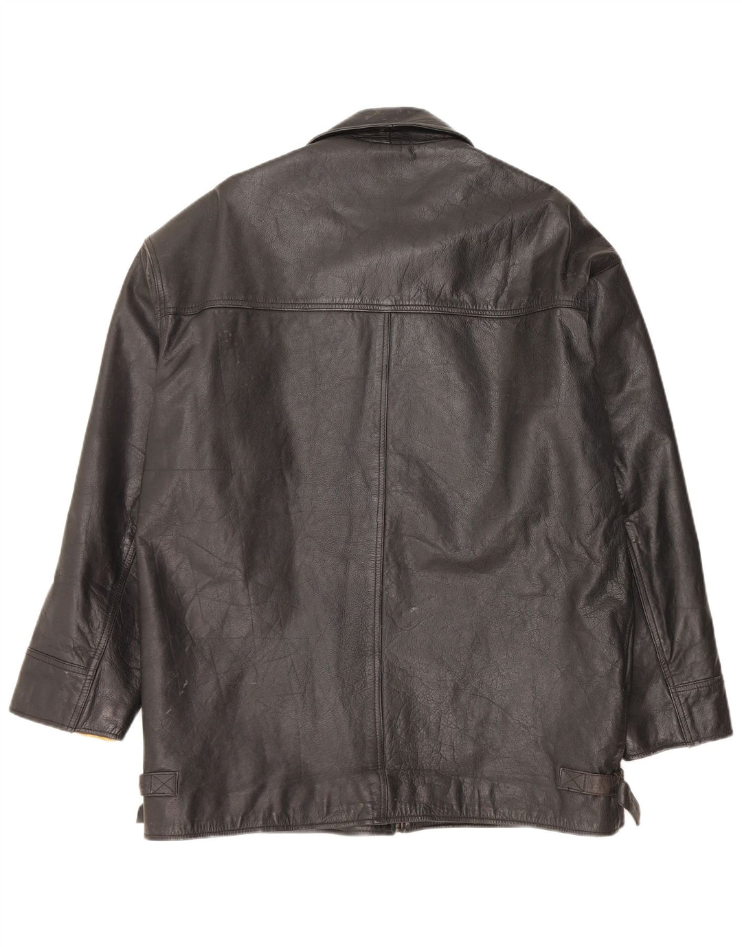 Vintage Mens Leather Jacket UK 42 XL Black Leather