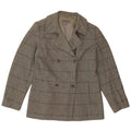 Marks & Spencer Womens Blazer Jacket UK 12 Medium Grey Check