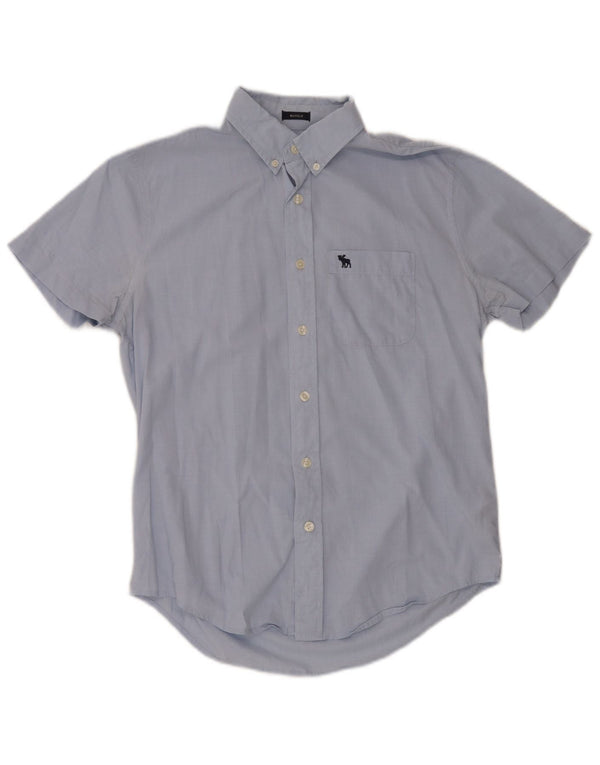 Abercrombie & Fitch Mens Muscle Short Sleeve Shirt Small Blue Cotton