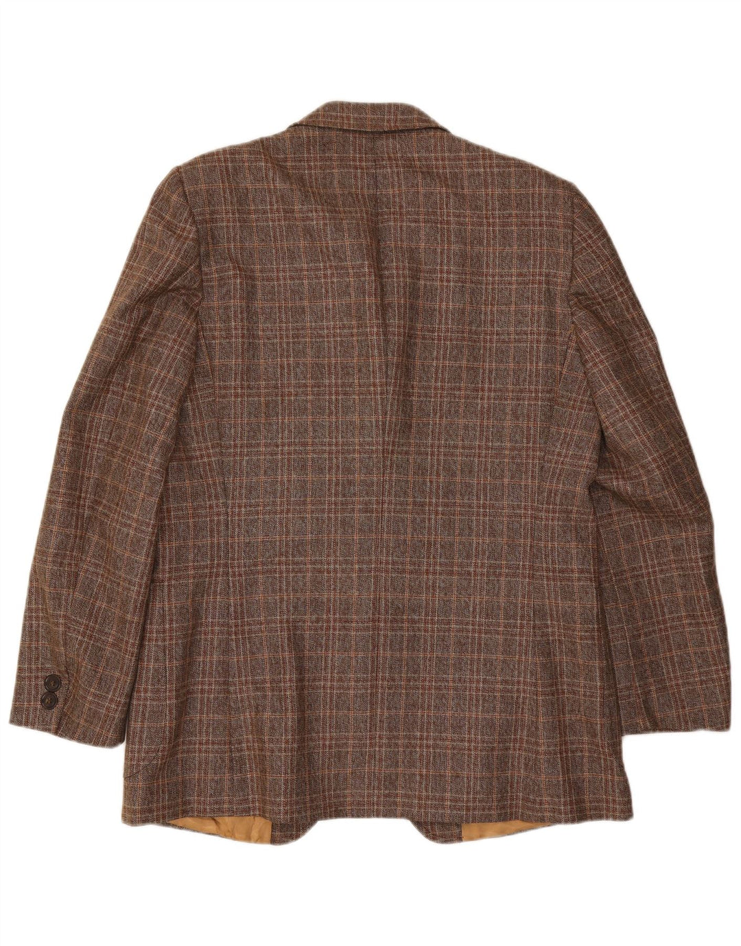 Sir Henry's Mens 2 Button Blazer Jacket UK 40 Large Brown Check