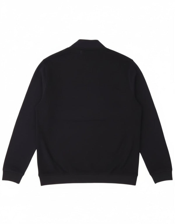 Ted Baker Mens Zip Neck Sweatshirt Jumper Size 4 Large Navy Blue Polyester