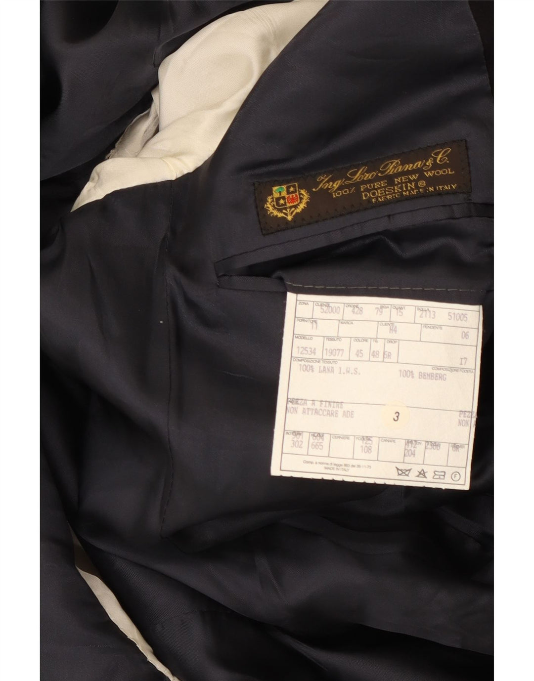 Loro Piana Mens 3 Button Blazer Jacket IT 48 Medium Black New Wool Classic