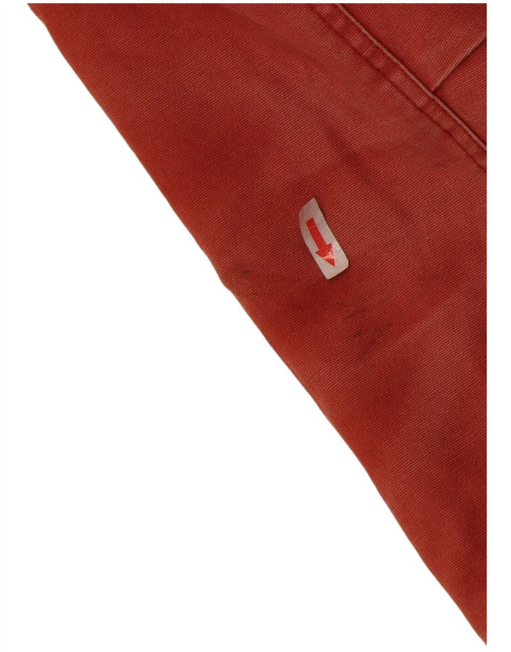 Quiksilver Womens Hooded Bomber Jacket UK 12 Medium Red Cotton