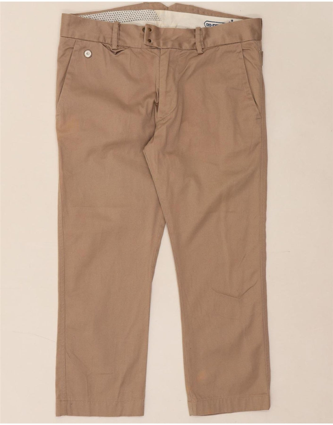 DIESEL Womens Slim Cropped Trousers W34 L24 Beige Cotton Vintage Diesel and Second-Hand Diesel from Messina Hembry 