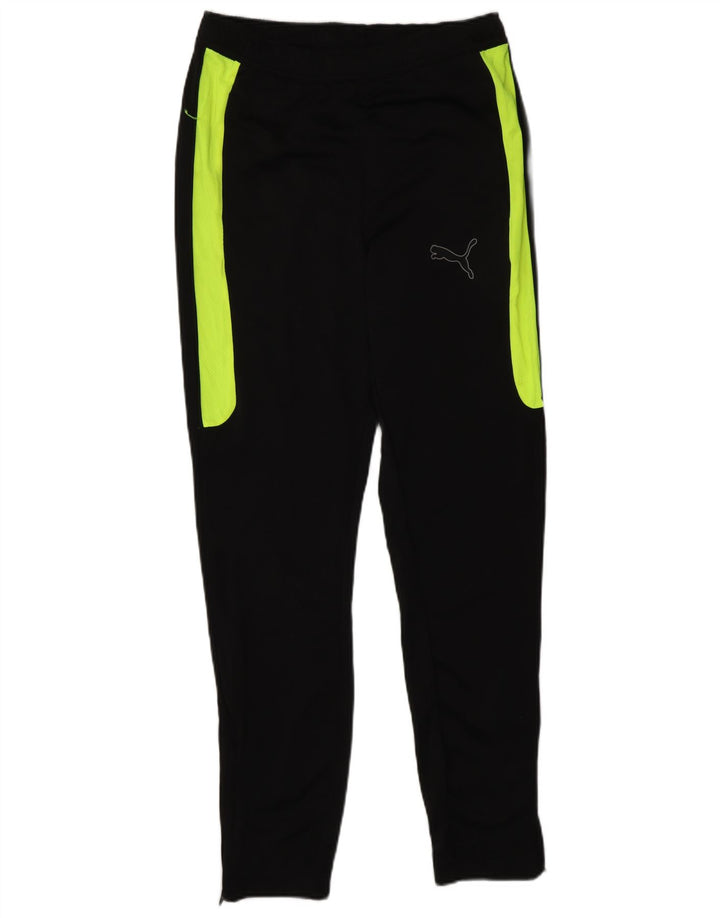 PUMA Mens Tracksuit Trousers Small  Black Colourblock Polyester