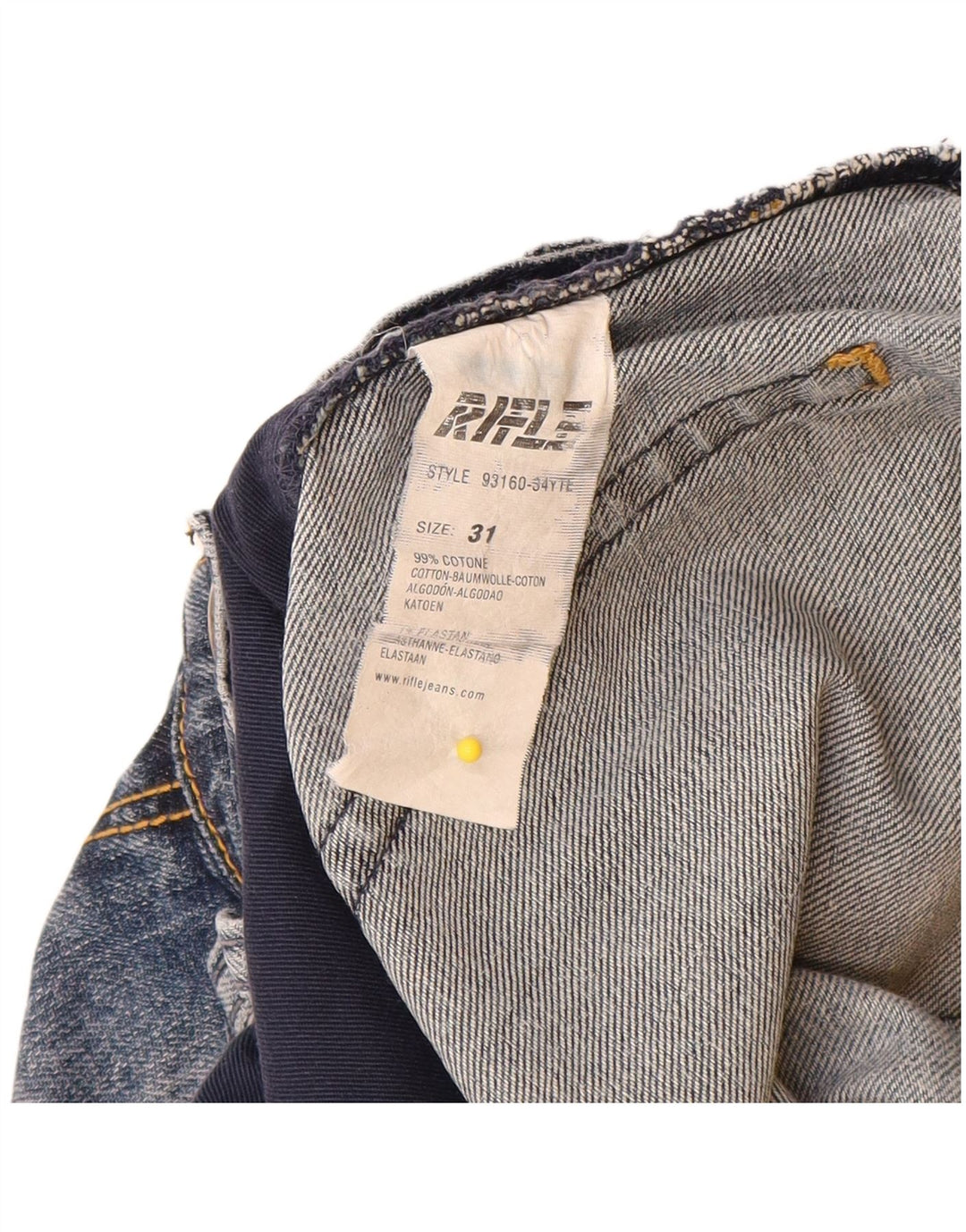 Rifle Womens Straight Jeans W31 L28 Blue Cotton