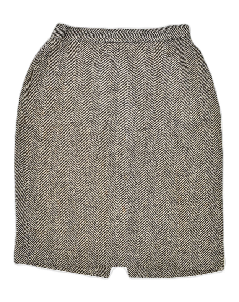 HENRY COTTONS Womens Pencil Skirt IT 42 Medium W26 Brown Herringbone Wool | Vintage | Thrift | Second-Hand | Used Clothing | Messina Hembry 