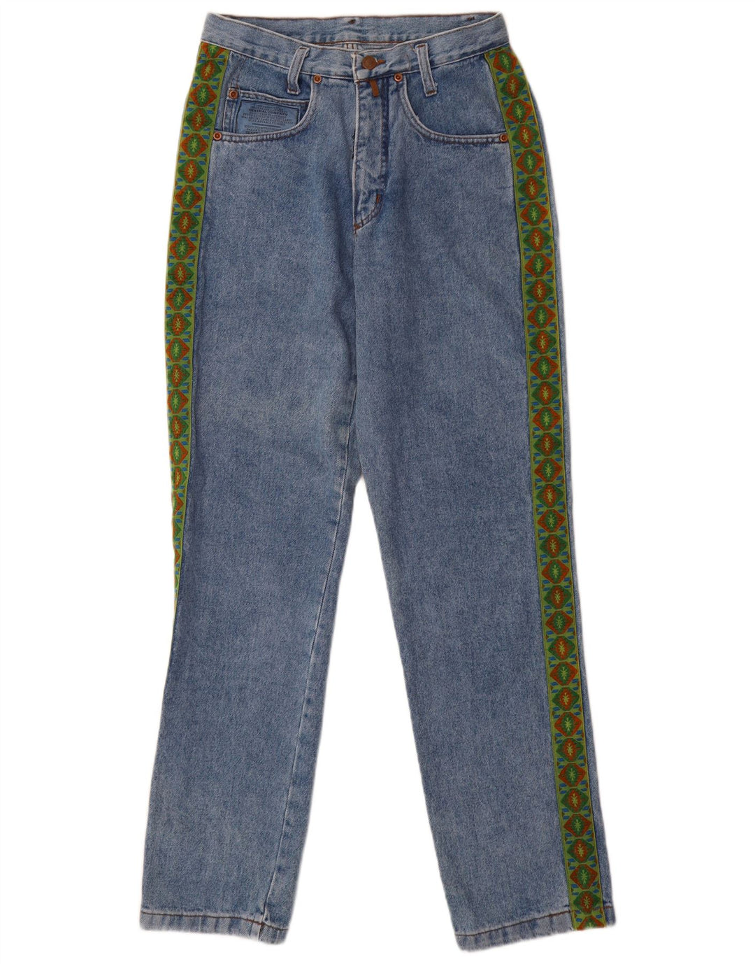 General Company Womens Straight Jeans W30 L33 Blue Geometric