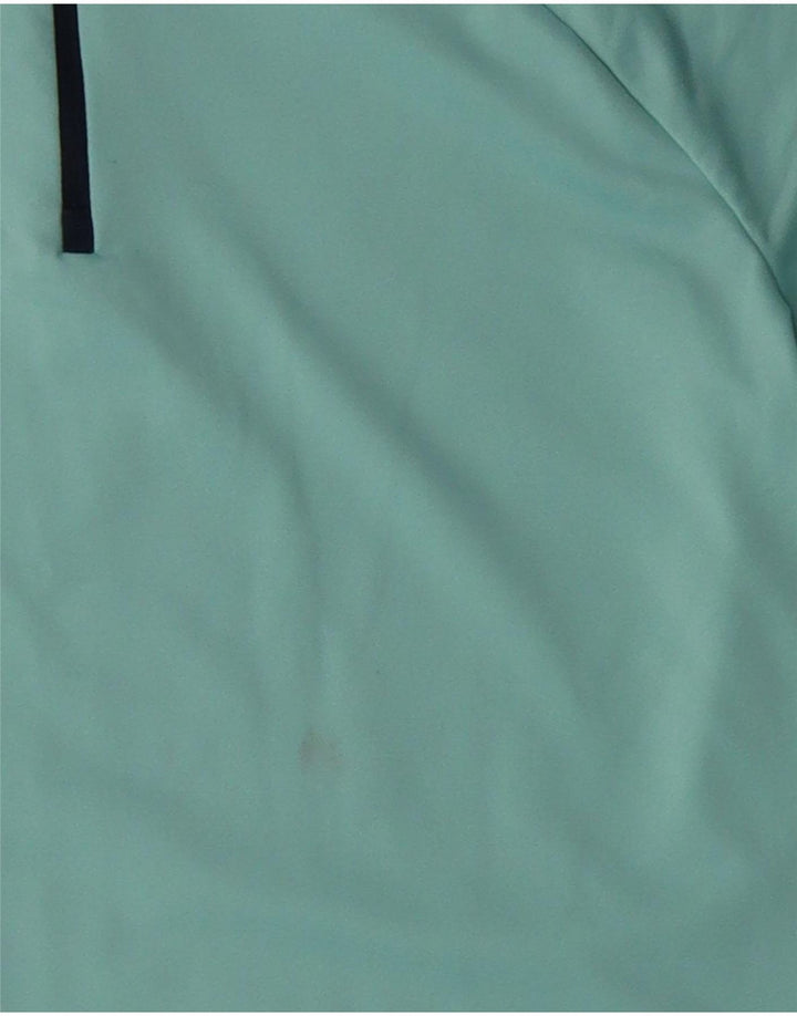 Nike Womens Dri Fit Zip Neck Pullover Tracksuit Top UK 16 Large Turquoise