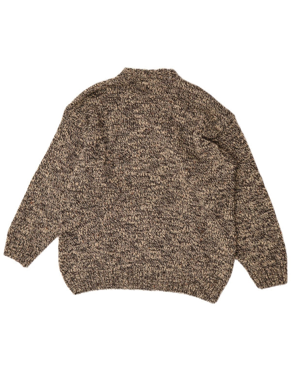 Vintage Mens Crew Neck Jumper Sweater 2XL Multicoloured Fair Isle Wool