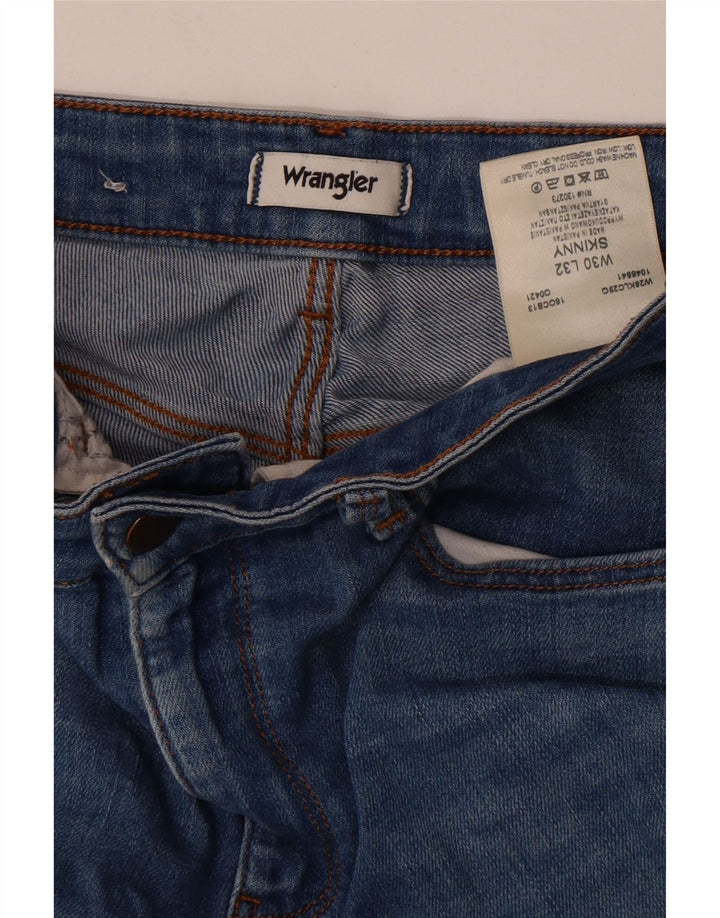 Wrangler Womens Skinny Jeans W30 L29 Blue Cotton